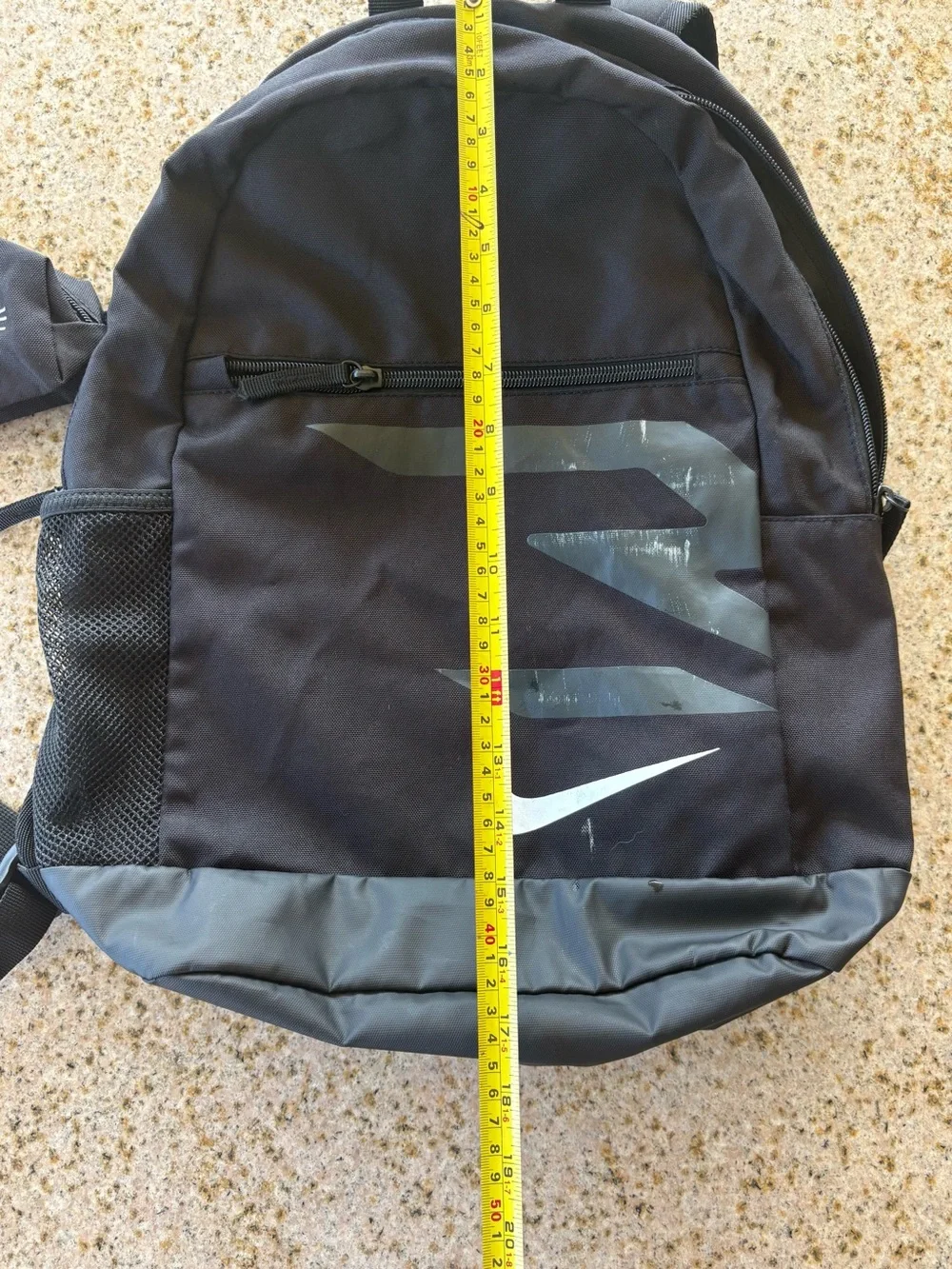 Nike Black and Gray Men's Backpack with Reflective Swoosh